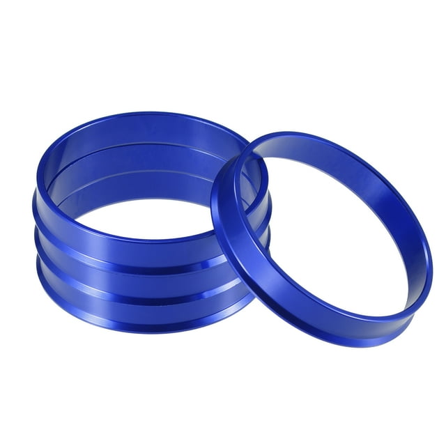 Unique Bargains 4 Pcs Car Hub Centric Rings OD 60.1mm to ID 56.1mm Hub Centric Rings Wheel Bore Center Spacer Blue