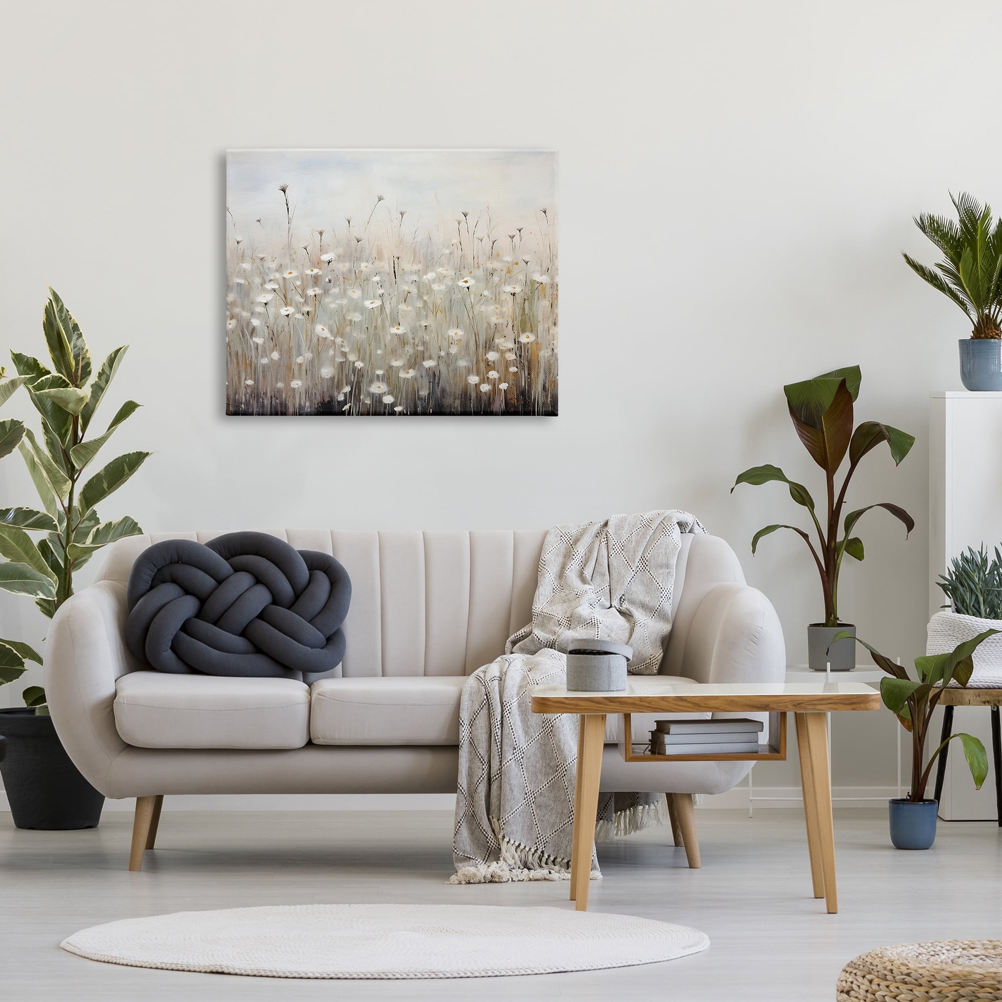 Stupell Industries Abstract Speckled Flowers Landscape Painting Gallery Wrapped Canvas Art Print Wall Art, 40 x 30