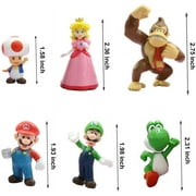 GLtrendy Toys New Super Mario Bros 1.5-2.75´´ Figures Set 6 pcs
