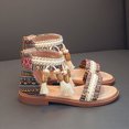 thumbnail image 5 of Godom Sandals for Girls Summer Open Toe Flats Shoes Dress Sandal for Toddler Little Big Kid, 5 of 6