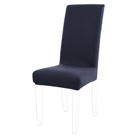 PiccoCasa Spandex Plain Dining Room Chair Slipcover Washable Chair Protector, Dark Blue