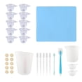thumbnail image 2 of Dekaim Kit De Herramientas De Taza Medidora De Silicona, Espátula, Guantes Para Dedos, Pipetas, Juego De Herramientas De Mezcla De Resina Epoxi Para Manualidades(33.00 * 10.00 * 5.00cm-Azul), 2 of 5