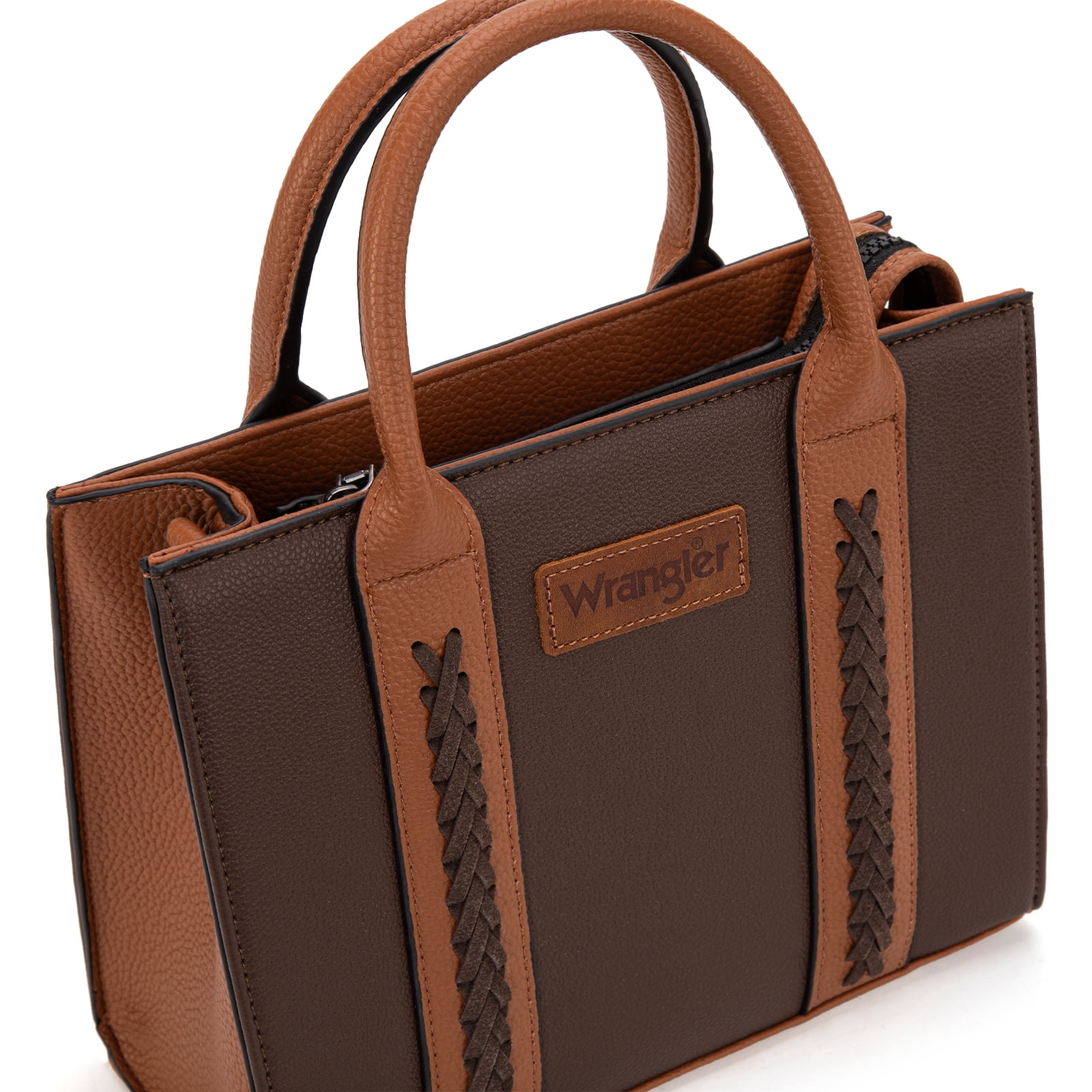 Wrangler Tote Bags for Women and Purse for Women with Adjustable Strap, Coffee