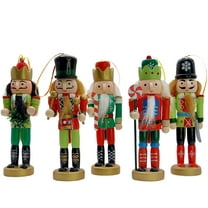 Christmas Nutcracker Set. Wizardi Classic Wooden Festive Decoration F07M14-15-N01626