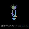 thumbnail image 1 of Motor Helmet Sticker Queen Vinyl Decals For Motorcycle Helmet Decal Decor Royal Q Stickers, 1 of 5