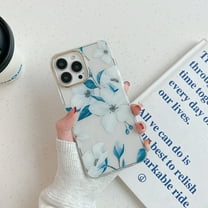 Dteck Flower Pattern Case Designed for iPhone 13 Pro Max Case, Floral Clear Women Phone Case Shockproof Protective Soft TPU Bumper Cover For iPhone 13 Pro Max,B