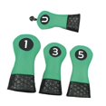 thumbnail image 4 of EHJRE 4Pcs Golf Head Covers Golf Club Headcovers Stylish Anti Scratch Golf Cue Protect Light Green, 4 of 9