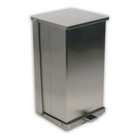 Detecto Stainless Steel Receptacle 25 Gallon Step On Trash Can