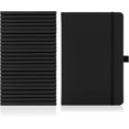 thumbnail image 1 of A5 Notebook with Lined Pages, Pen Loop, Ribbon, Medium Hardback Journal, Note, sustainably sourced paper (Black), 1 of 4