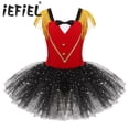 thumbnail image 2 of Trajes de cosplay de maestro de ceremonias para niñas, disfraz de circo, vestido de Halloween y Navidad, falda ajustada con borlas y lentejuelas, vestido de fiesta de baile, 2 of 5