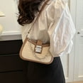thumbnail image 3 of YSTINNG Women Shoulder Bag Versatile Large Capacity Soft Touch Chain Strip Color Block Underarm Bag for Shopping Dating Free Size C311-2934, 3 of 5