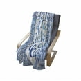thumbnail image 4 of Blue and White Soft Flannel Fleece Throw Blanket, Do More of What Makes You Happy Words with Aquatic Waves, Cozy Plush for Indoor and Outdoor Use, 60" x 80", Pale Blue White, by Ambesonne, 4 of 6