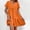 Orange, variant on Women s Casual Tennis Dress with V Neck Solid Color Ruffles Large Swing Skirt for Everyday Wear Blue L