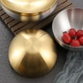 thumbnail image 4 of Stainless Steel Salad Bowls, Mixing Bowls, Nesting Bowls, Snacks Bowls, Serving Bowls for Mixing, Cooking, Baking, Prepping, Set of 2, Small & Large - 5.9 & 7.9 Inch (Gold), 4 of 8