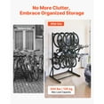 thumbnail image 3 of KFFKFF Freestanding Bike Rack, 300LBS/136KG Capacity for 5 Bikes, Vertical Bicycle Storage Stand Made of Carbon Steel for Home, Garage, Yard, Living Room, Indoor/Outdoor Use, 3 of 9
