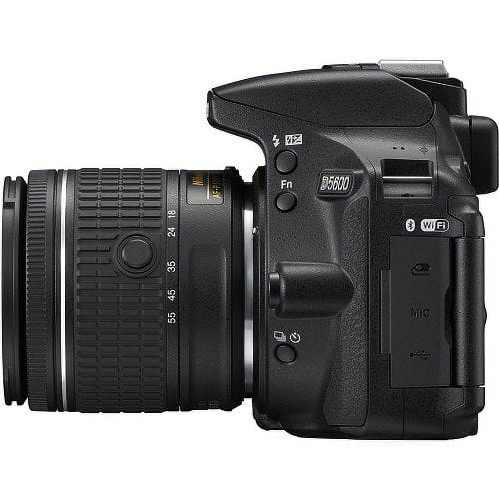 Nikon 1580 D5600 DX-format Digital SLR w/ AF-P DX NIKKOR 18-55mm f/3.5-5.6G VR - image 4 of 5