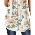 thumbnail image 4 of FASHIONWT Women Short Sleeve Casual Loose Summer Henley Button Top Shirred T-Shirt, 4 of 4