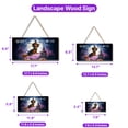 thumbnail image 5 of Happy Halloween Dachshund Witch Pumpkins Bats Landscape Wood Sign Wiener Dog Lover Gifts Idea Hanging Wall Home Decor - 13012, 5 of 5