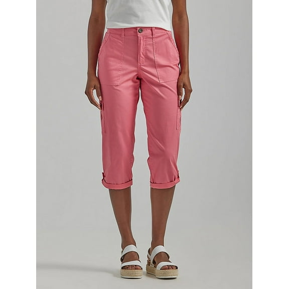 Women's Ultra Lux with Flex-to-Go Relaxed Cargo Capri in Lovat