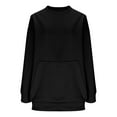 thumbnail image 7 of larppty Unisex Cat Pouch Oversized Sweatshirts Long Sleeve Kitten Puppy Holder Kangaroo pocket Pullover Top (Black, M), 7 of 7