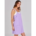 thumbnail image 5 of ANRABESS Athletic Dress for Women Tennis Dress with Shorts Summer Active Workout Romper Dress Sleeveless Spaghetti Strap Mini Dress Casual Sundress Vacation Outfits Purple L, 5 of 12