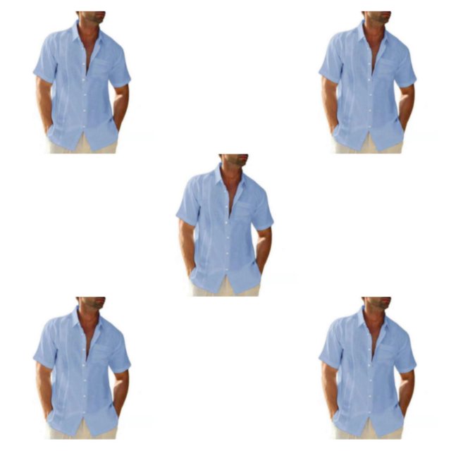 Guardurnaity Viajar Senderismo Estilo casual Camisa con botones para hombres Niños Verano Playa Caminar Tops Ropa diaria Ropa ligera Type2 NO2