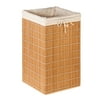 Honey Can Do Bamboo Wicker Laundry Hamper with Removable Canvas Bag