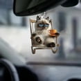 thumbnail image 6 of 2D Acrylic Easter Car Pendant - Flat Keychain Decor for Backpack Handbag Interior, 6 of 6