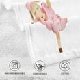 thumbnail image 4 of Dreamtimes Pink Sheep Pattern Ultra Soft 2 PCS Towel Set, Highly Absorbent Hand Towels 16 x 28 Inch Cotton Towels for Bathroom Hotel Gym Travel, Ideal for Daily Use, 4 of 7
