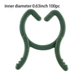 thumbnail image 4 of 100 Pcs Garden Clips for Supporting Flower, Vine, and Vegetable Stems - Dark Green Fixing Clips for Stalks and Grow Garden Tool Accessories (A), 4 of 5