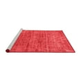 thumbnail image 2 of Ahgly Company Machine Washable Indoor Round Abstract Red Modern Area Rugs, 8' Round, 2 of 4