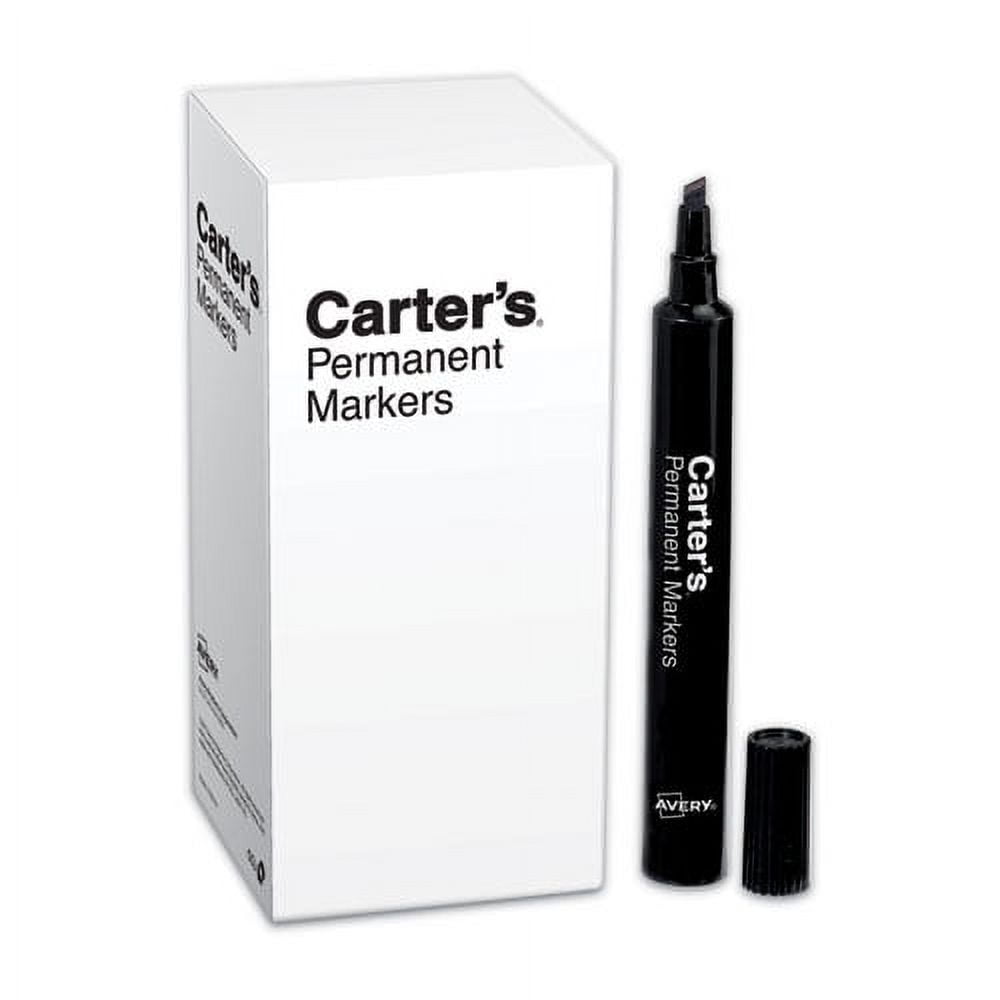 "Large Desk Style Permanent Marker, Broad Chisel Tip, Black, Dozen | Bundle of 2 Dozen"