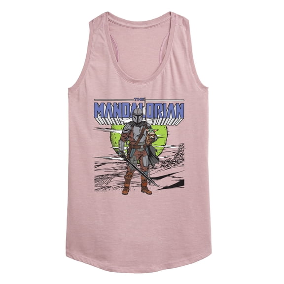 Star Wars - Grogu And Mandalorian - Women's Racerback Graphic Tank