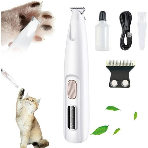 Dog Paw Trimmer, 2025 New Zentric Pet Micro Precision Trimmer, Multifunctional Dog & Cat Hair Shaver, Rechargeable Pet Hair Clippers for Grooming with LED Light Low Noise (1PCS+18mm Cutter Head)