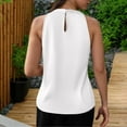 thumbnail image 4 of hotojiny Women's Silk Satin Tops Summer Sleeveless Crew Neck Business Casual Outfit Work Dressy Shirt, 4 of 7