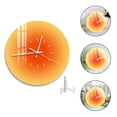 thumbnail image 1 of WASHWEPE Wall Decor Clock Orange Wall Clock Decorative Bedroom 1Set, 1 of 8