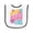 White and Black, variant on Inktastic Nana and Pops Love Me Retro Flowered Baby Terry Cloth Bib