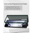 thumbnail image 3 of Case for Samsung Galaxy Z Fold 5 (2023) with Built-in Cover Screen Protector & Hinge Protection, Slim Hard PC + PU Protective Phone Case for Galaxy Z Fold5 5G - Green, 3 of 14