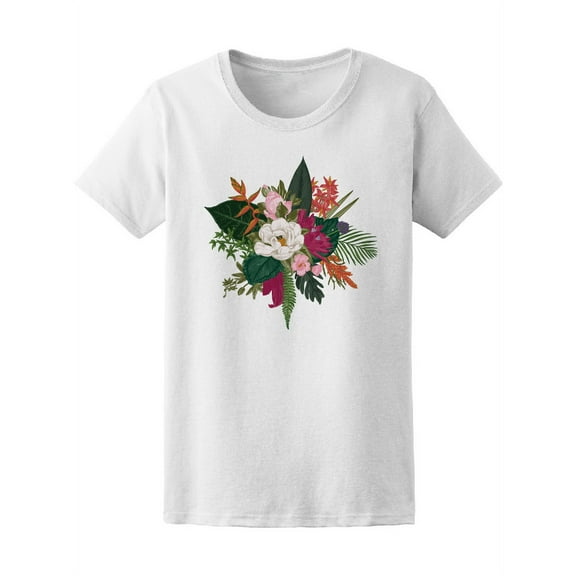 Vintage Exotic Flowers Bouquet  Tee Women's -Image by Shutterstock