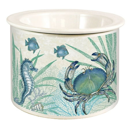 - Oceana Blue Crab Swimming in Coral Dip Chiller Ceramic
