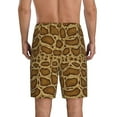 thumbnail image 3 of Kdxio Snake Skin Print Mens Sleep Shorts Bottoms Soft Comfy Pajama Wear Pants with Drawstring Pockets, 3 of 7
