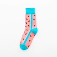 thumbnail image 1 of Unisex Socks Fruit Pattern Mid Tube Cotton Socks Fun Coloured Cuddly SocksRed Watermelon, 1 of 5