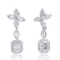 thumbnail image 2 of 2 TCW Solid 18 Kt White Gold SI Clarity HI Color Baguette Diamond Dangle Earrings Spectrum Jewel diamond jewellery, 2 of 3
