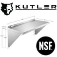 thumbnail image 2 of KUTLER 14" x 24" Stainless Steel Shelf, NSF Commercial Wall Mount Shelving w/ Backsplash, Floating Metal Mounted Shelves for Restaurant, Kitchen, Home, 2 of 7