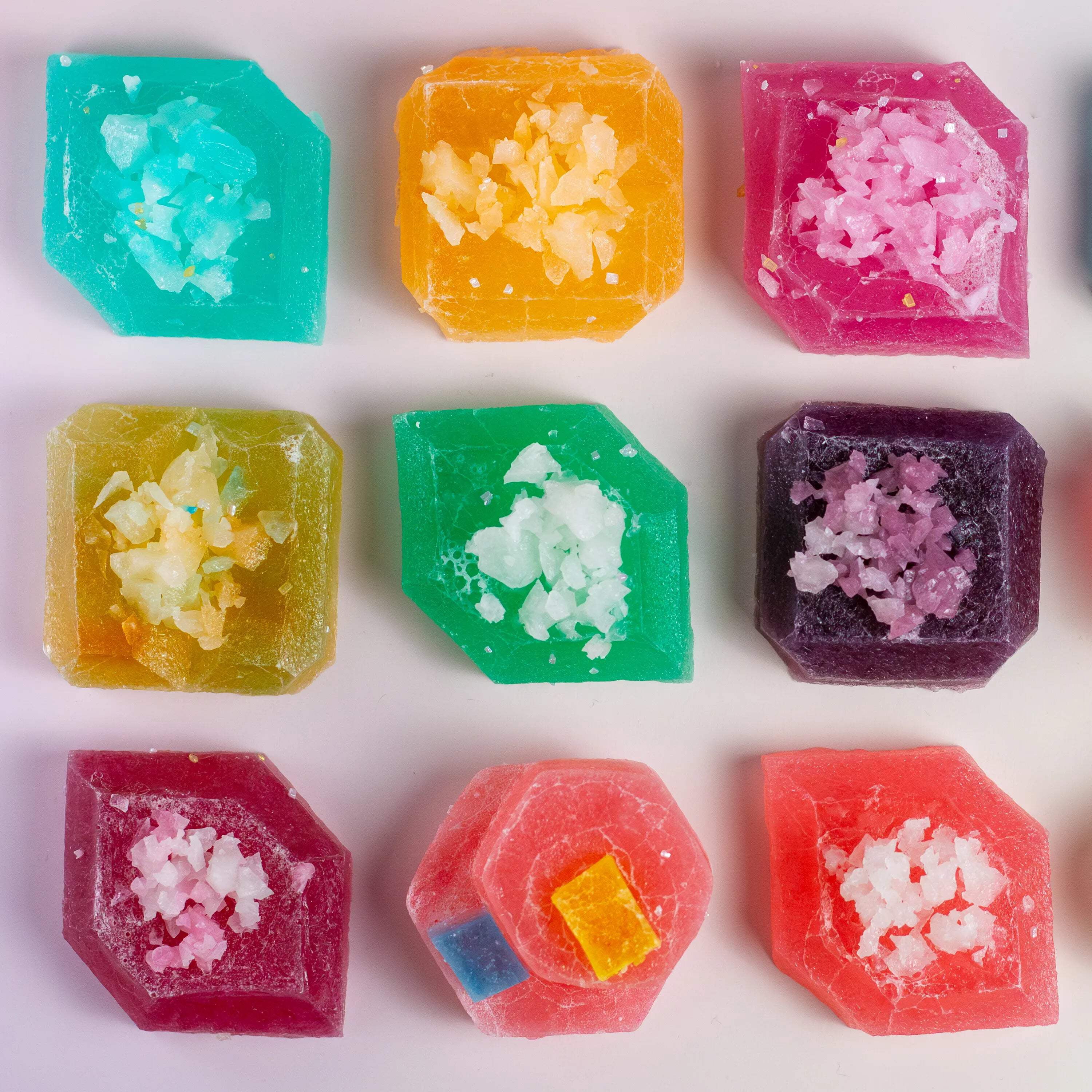 Silky Gem Crystal Candy Signature Blue Raspberry, Strawberry, Lychee Flavors 3 Piece Small Box