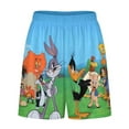 thumbnail image 4 of Characters Looney Tunes Men's Pajama Pants Sleepwear Lounge Shorts Bottoms Summer Daily Cozy Soft Ice Silk Pajama Shorts Lightweight Home Beach Shorts, 4 of 8