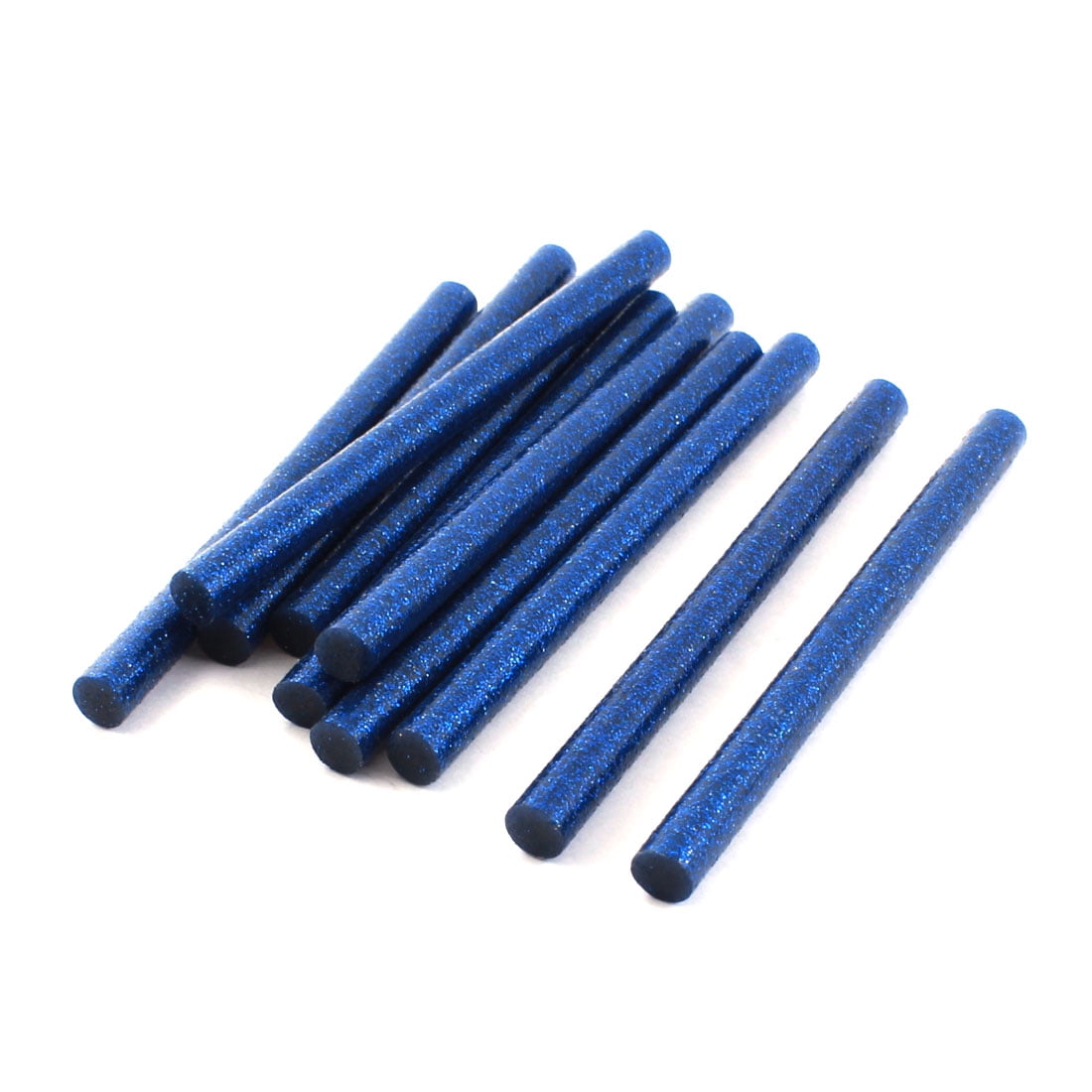 Unique Bargains 10 Pcs 7mm x 100mm Blue Glitter Electric Tool  Hot Melt Glue Sticks