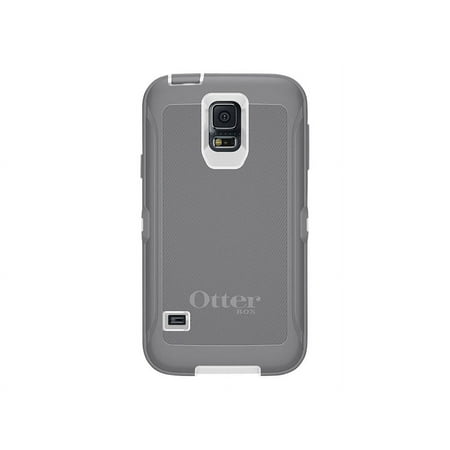 OtterBox Defender Series Samsung Galaxy S5 - Back cover for cell phone - silicone, polycarbonate, synthetic rubber - white, gunmetal gray - for Samsung Galaxy S5
