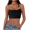thumbnail image 4 of Diufon Camisole Tops for Women Summer Casual Scoop Neck Spaghetti Strap Crop Tank Tops Sleeveless Basic Top, 4 of 6