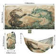 thumbnail image 3 of Wobogo Lynx and Dragon Painting Camping Hammocks 330 lb Capacity with Tree Straps and Hanging Pockets for Outside Hiking Beach Backpack Travel, 3 of 8